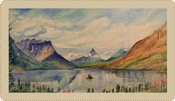 Saint Mary Lake and Wild Goose Island Glacier National Park, Montana