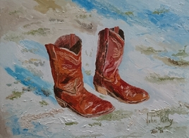Cowboy Boots in the Snow